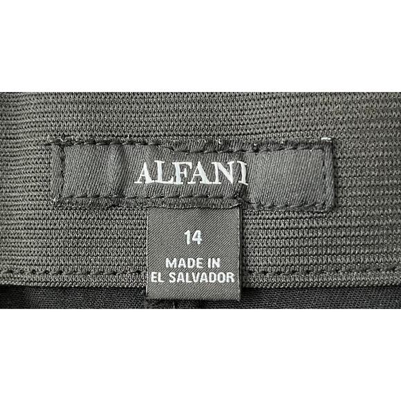 ALFANI HIGH-RISE CASUAL PANTS, WOMENS, 14, BLACK, ZIP & CLASP FRONT CLOSURE - Picture 11 of 11